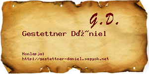 Gestettner Dániel névjegykártya